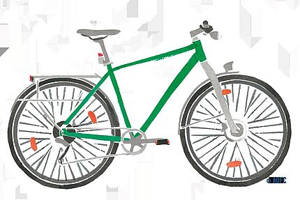 Fahrrad Seitenansicht Illustration