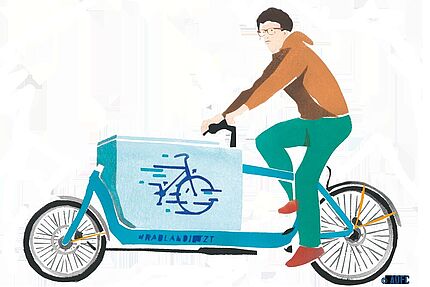 Lastenrad Illustration